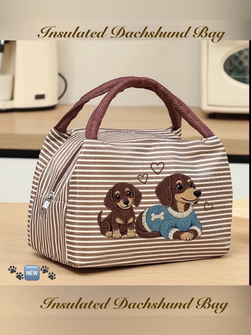 Insulated Dachshund Lunch Bag - NEW in original packaging